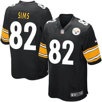 Nike Steven Sims Men's Game Pittsburgh Steelers Black Team Color Jersey