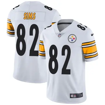 Nike Steven Sims Men's Limited Pittsburgh Steelers White Vapor Untouchable Jersey