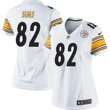 Nike Steven Sims Women's Game Pittsburgh Steelers White Jersey
