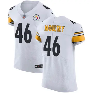 Nike T.D. Moultry Men's Elite Pittsburgh Steelers White Vapor Untouchable Jersey