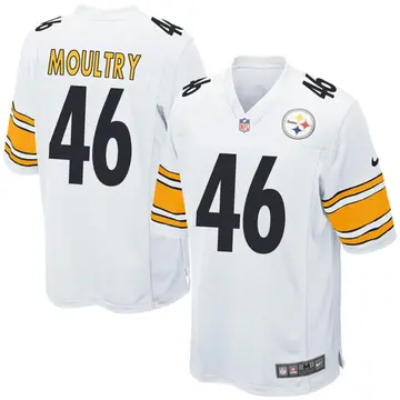 Nike T.D. Moultry Men's Game Pittsburgh Steelers White Jersey