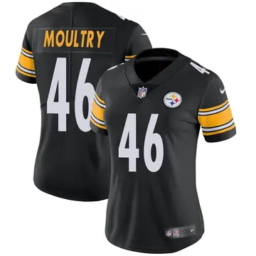 Nike T.D. Moultry Women's Limited Pittsburgh Steelers Black Team Color Vapor Untouchable Jersey
