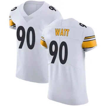 Nike T.J. Watt Men's Elite Pittsburgh Steelers White Vapor Untouchable Jersey