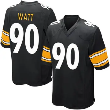 Nike T.J. Watt Men's Game Pittsburgh Steelers Black Team Color Jersey