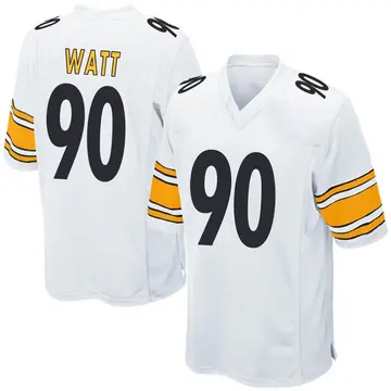 Nike T.J. Watt Men's Game Pittsburgh Steelers White Jersey
