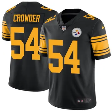 Nike Tae Crowder Youth Limited Pittsburgh Steelers Black Color Rush Jersey