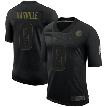 Nike Tavin Harville Men's Limited Pittsburgh Steelers Black 2020 Salute To Service Jersey