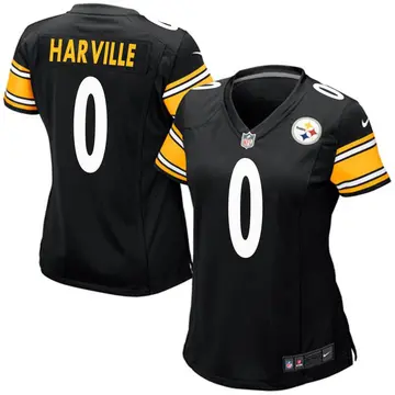 Nike Tavin Harville Women's Game Pittsburgh Steelers Black Team Color Jersey