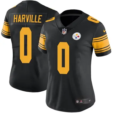 Nike Tavin Harville Women's Limited Pittsburgh Steelers Black Color Rush Jersey