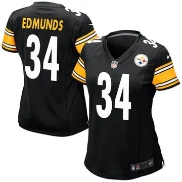 Nike Terrell Edmunds Women's Game Pittsburgh Steelers Black Team Color Jersey