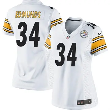 Nike Terrell Edmunds Women's Game Pittsburgh Steelers White Jersey