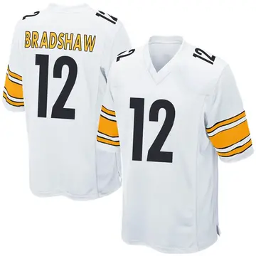 Nike Terry Bradshaw Men's Game Pittsburgh Steelers White Jersey