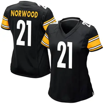 Nike Tre Norwood Women's Game Pittsburgh Steelers Black Team Color Jersey