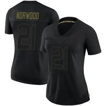 Nike Tre Norwood Women's Limited Pittsburgh Steelers Black 2020 Salute To Service Jersey