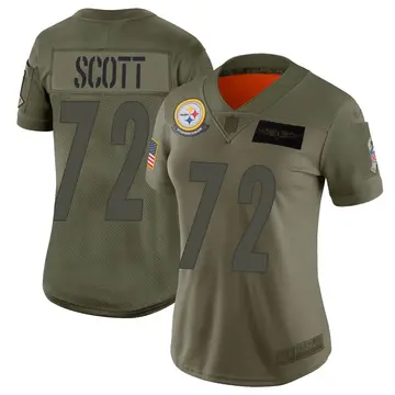 Nike Trent Scott Women's Limited Pittsburgh Steelers Camo 2019 Salute to Service Jersey