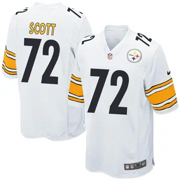 Nike Trent Scott Youth Game Pittsburgh Steelers White Jersey