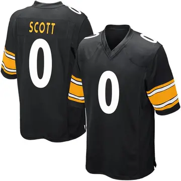 Nike Trenton Scott Men's Game Pittsburgh Steelers Black Team Color Jersey