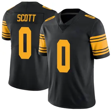 Nike Trenton Scott Men's Limited Pittsburgh Steelers Black Color Rush Jersey