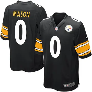 Nike Trevon Mason Men's Game Pittsburgh Steelers Black Team Color Jersey