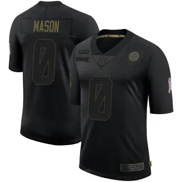 Nike Trevon Mason Men's Limited Pittsburgh Steelers Black 2020 Salute To Service Jersey
