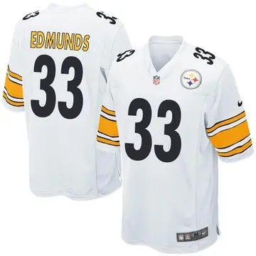 Nike Trey Edmunds Youth Game Pittsburgh Steelers White Jersey