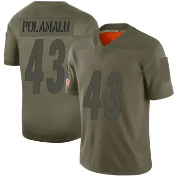 Nike Troy Polamalu Men's Limited Pittsburgh Steelers Camo 2019 Salute to Service Jersey