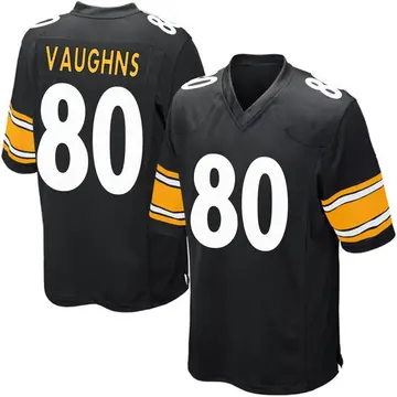 Nike Tyler Vaughns Men's Game Pittsburgh Steelers Black Team Color Jersey