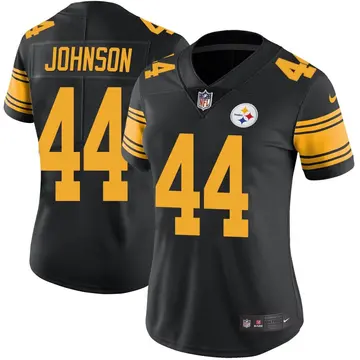 Nike Tyree Johnson Women's Limited Pittsburgh Steelers Black Color Rush Jersey