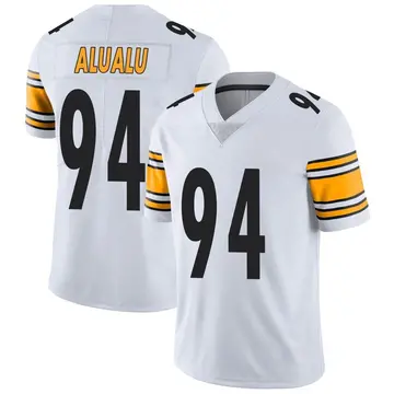 Nike Tyson Alualu Men's Limited Pittsburgh Steelers White Vapor Untouchable Jersey