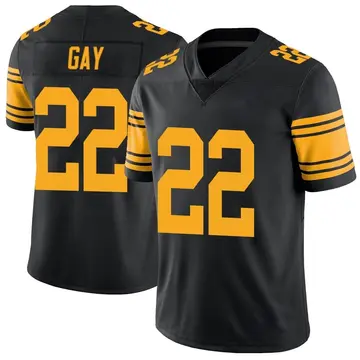 Nike William Gay Men's Limited Pittsburgh Steelers Black Color Rush Jersey