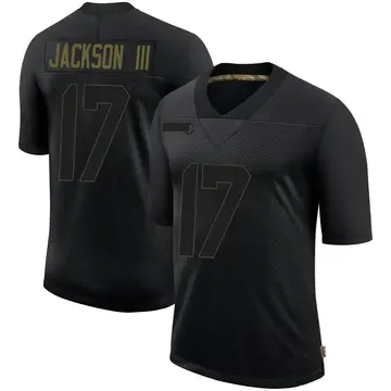 Nike William Jackson III Men's Limited Pittsburgh Steelers Black 2020 Salute To Service Jersey