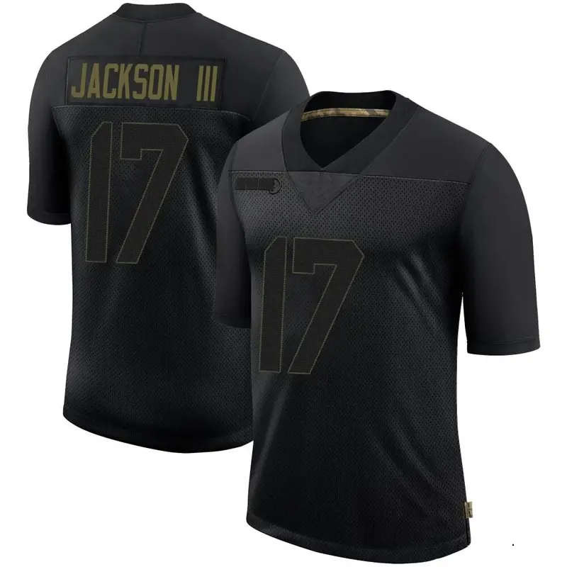 Nike William Jackson III Youth Limited Pittsburgh Steelers Black 2020 Salute To Service Jersey