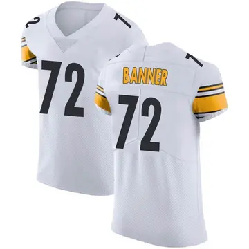 Nike Zach Banner Men's Elite Pittsburgh Steelers White Vapor Untouchable Jersey