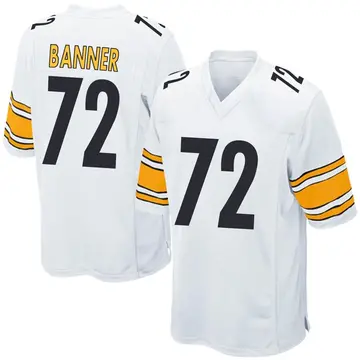 Nike Zach Banner Youth Game Pittsburgh Steelers White Jersey