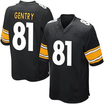 Nike Zach Gentry Men's Game Pittsburgh Steelers Black Team Color Jersey