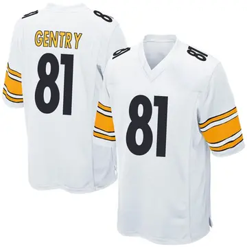 Nike Zach Gentry Youth Game Pittsburgh Steelers White Jersey